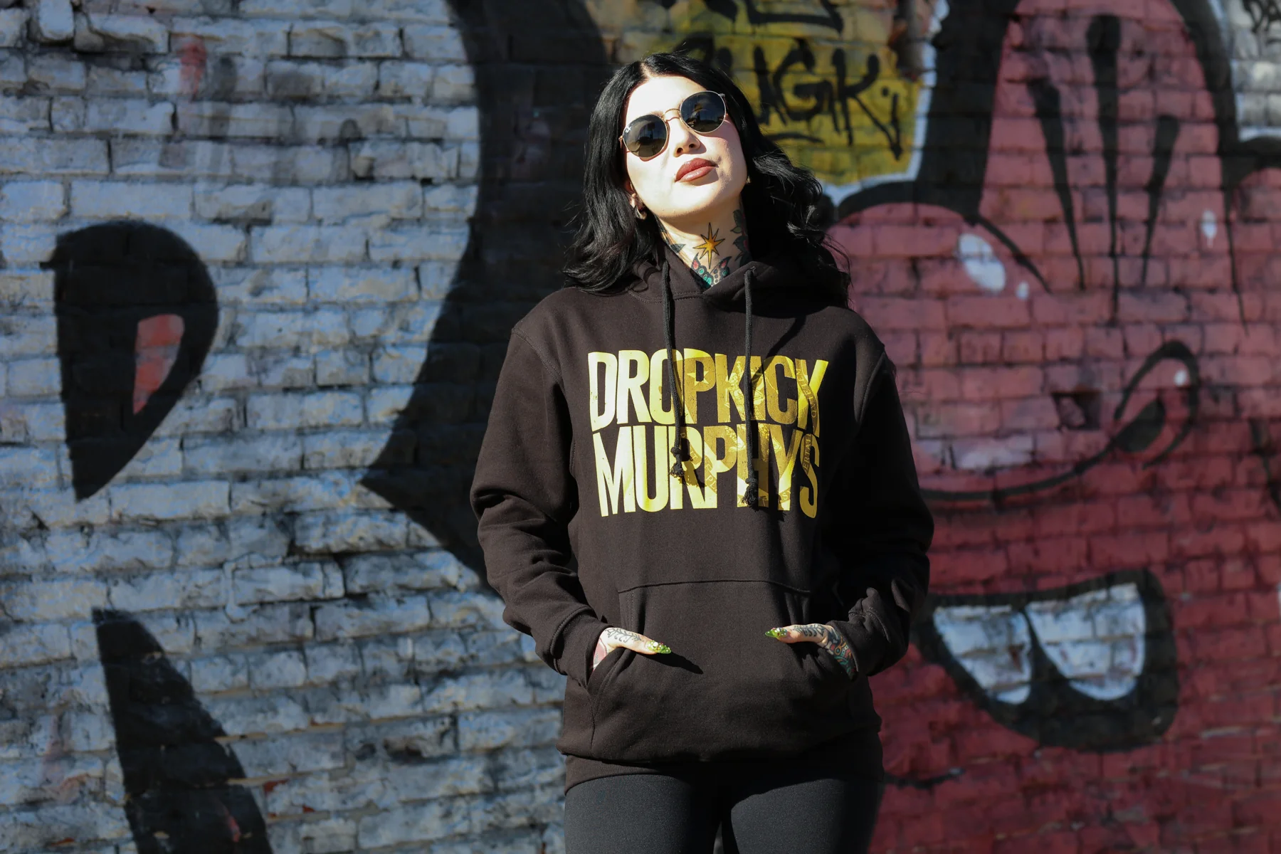 Block Shield Pullover Hoodie (Black) - Image 4