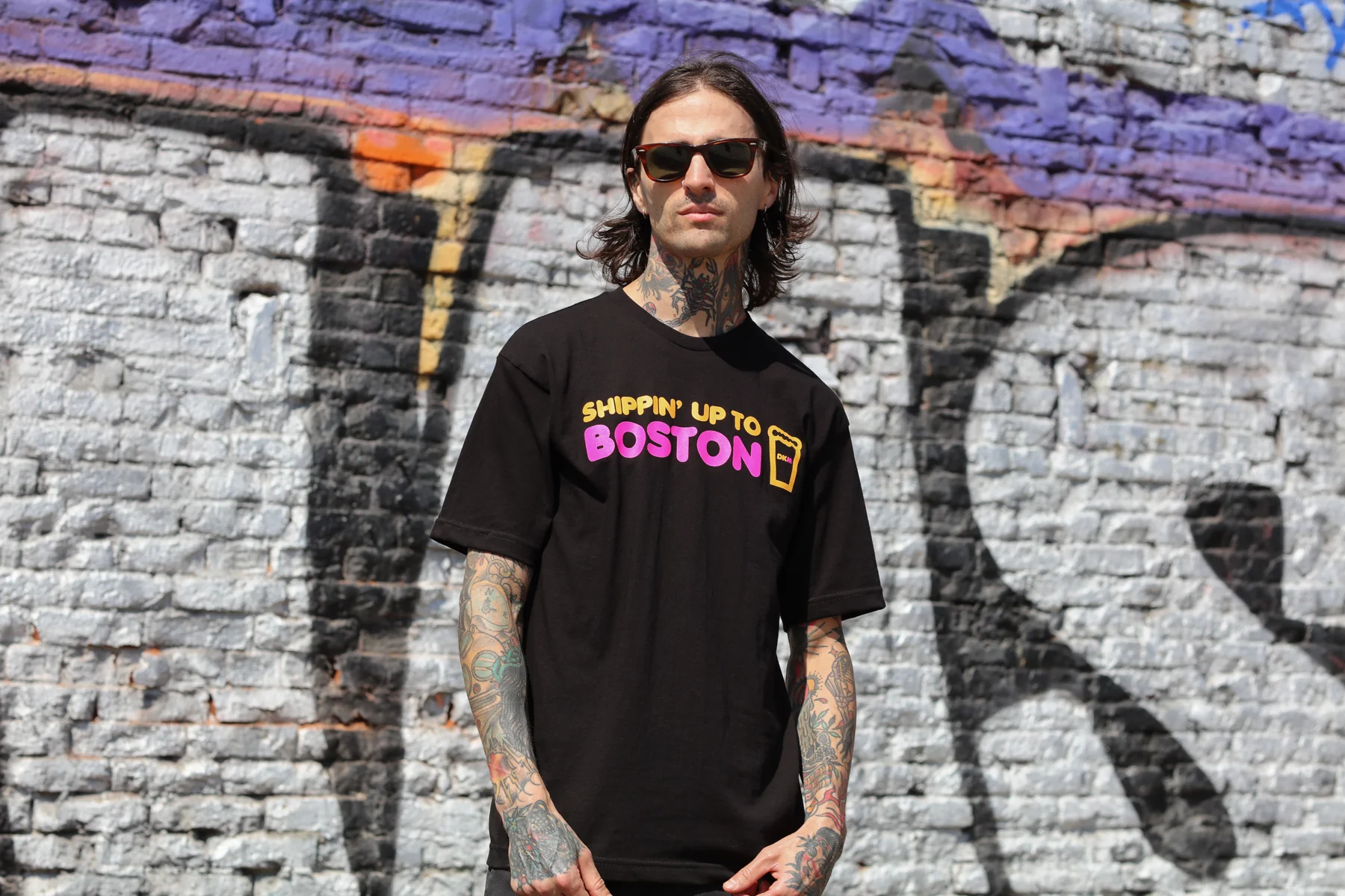 Dunkin' Up To Boston T-Shirt (Black) - Image 4