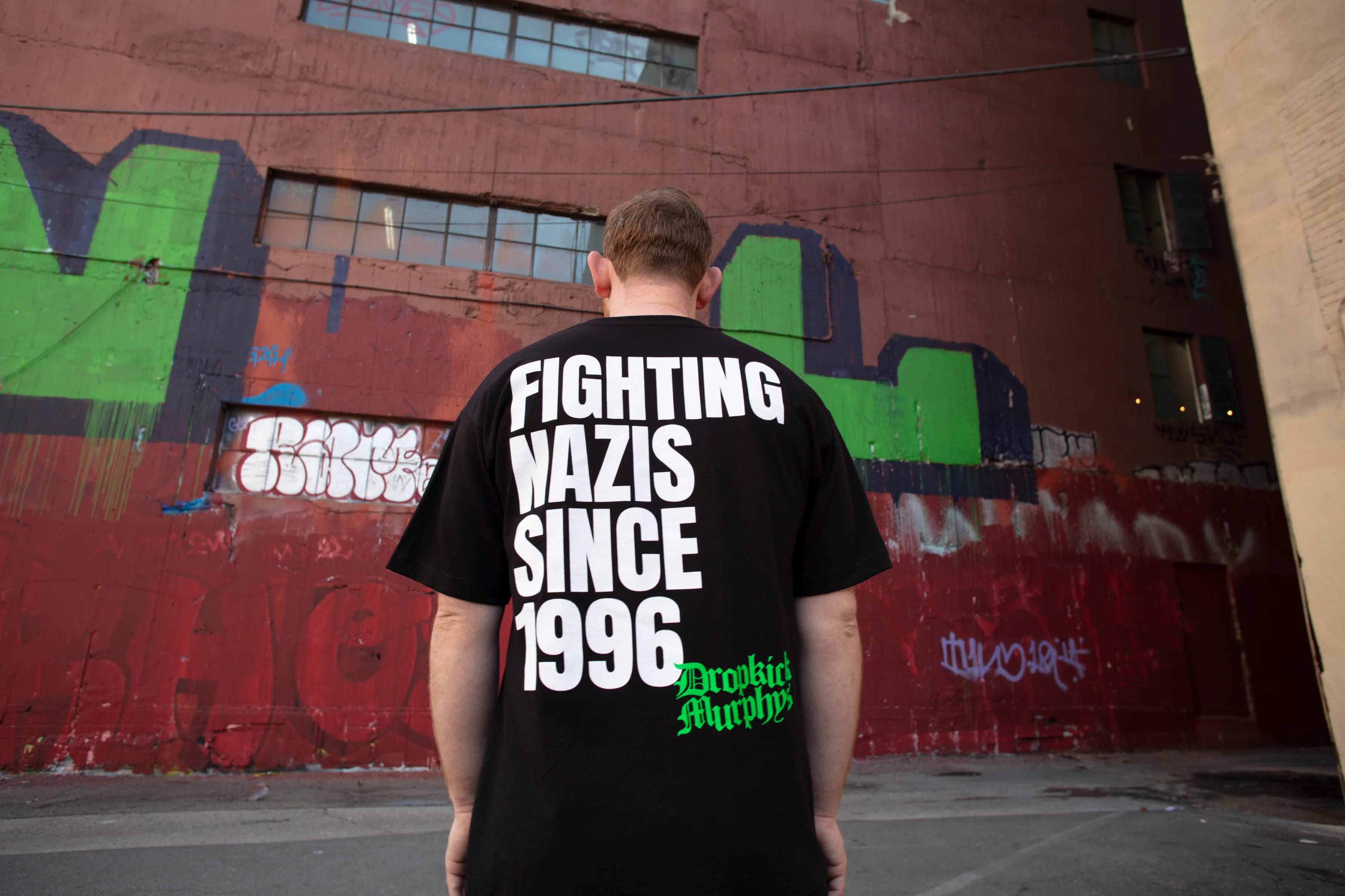 Fighting Nazis Since '96 T-Shirt (Black) - Image 2