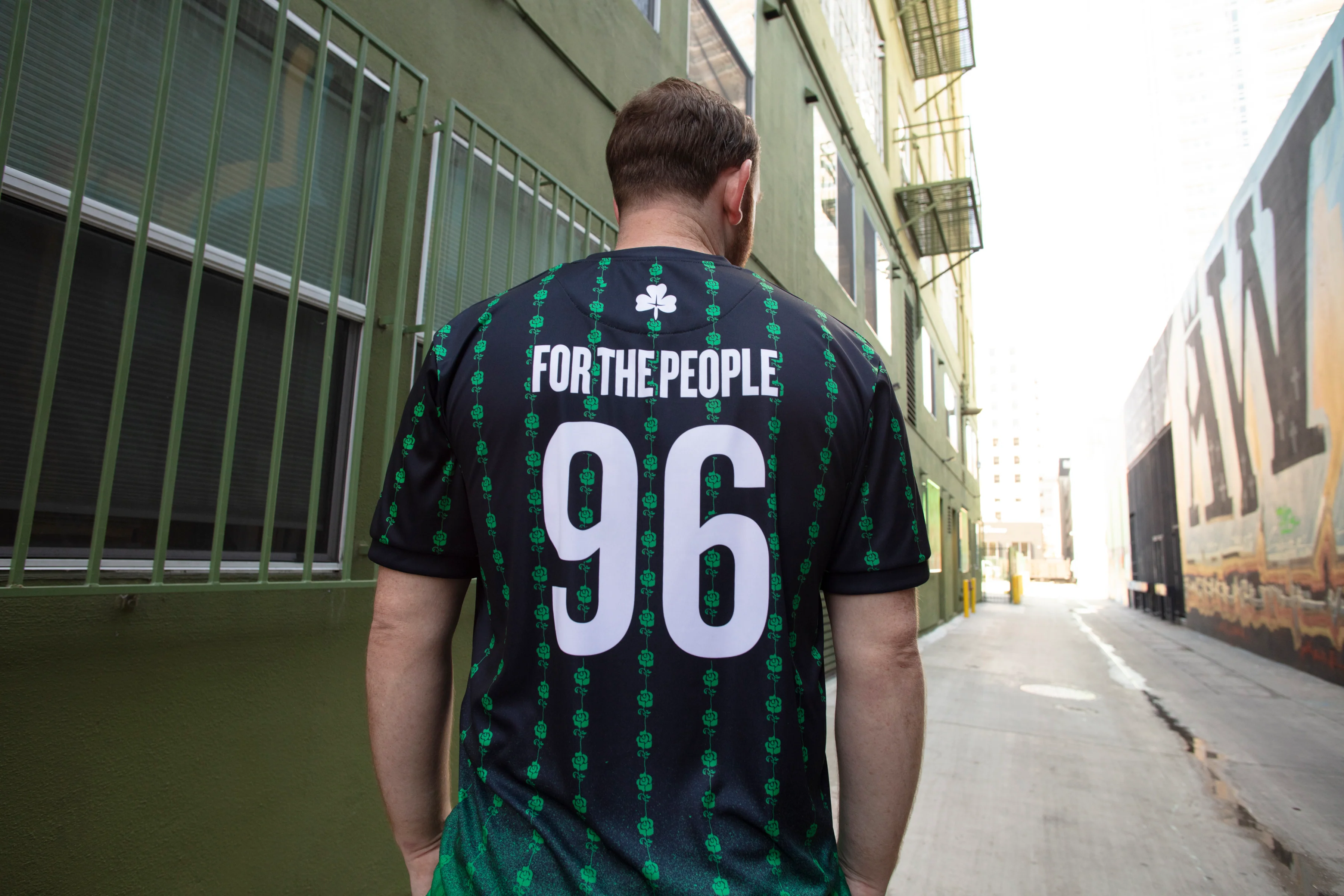 For The People Soccer Jersey (Black/Green) - Image 4