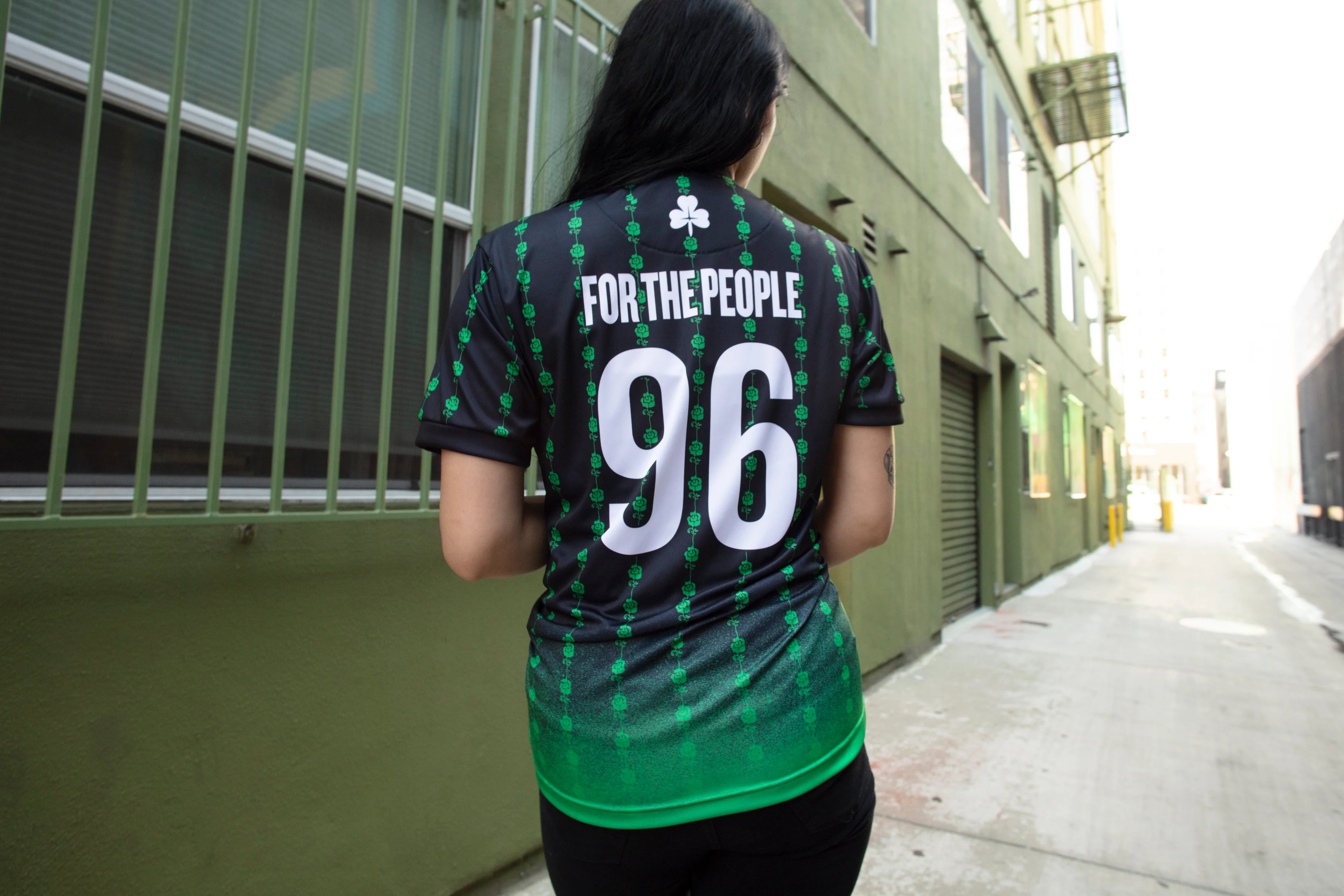 For The People Soccer Jersey (Black/Green) - Image 6