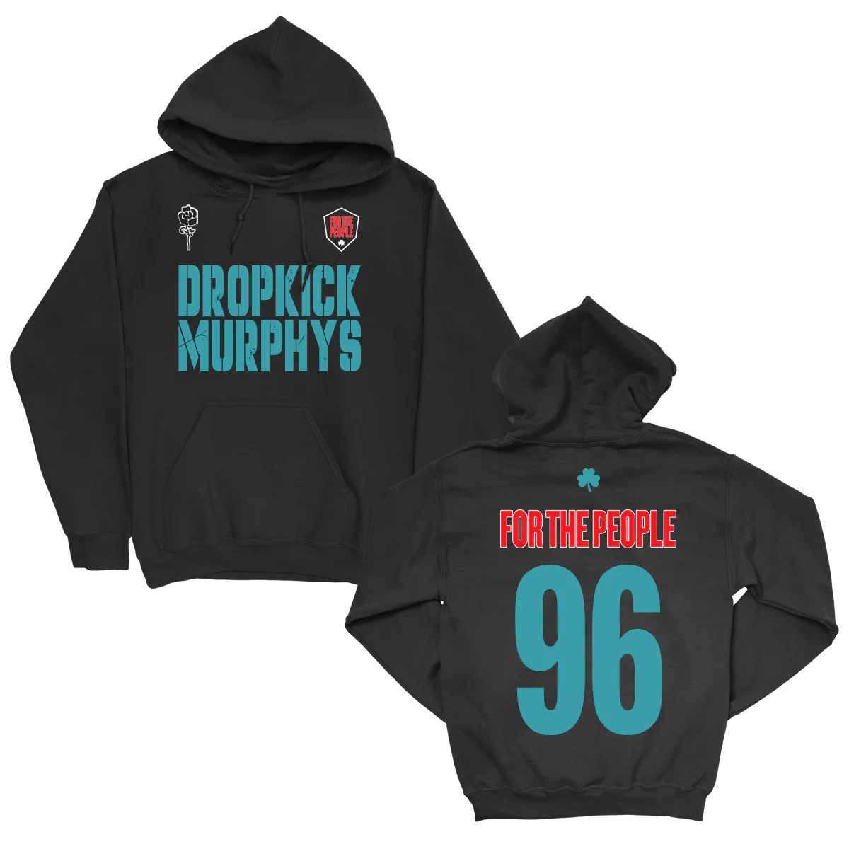 For The People Soccer Jersey Pullover Hoodie (Black)