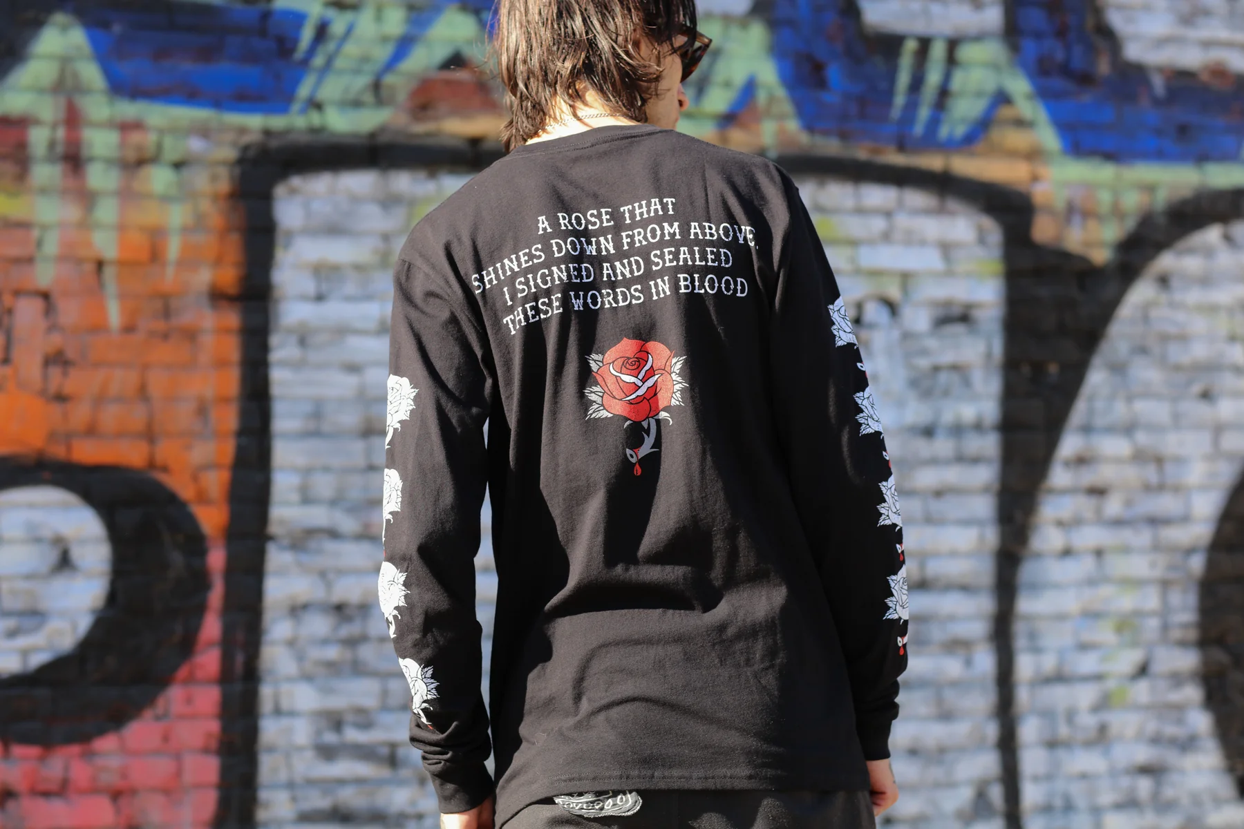 Signed And Sealed In Blood Lyric Long Sleeve (Black) - Image 6