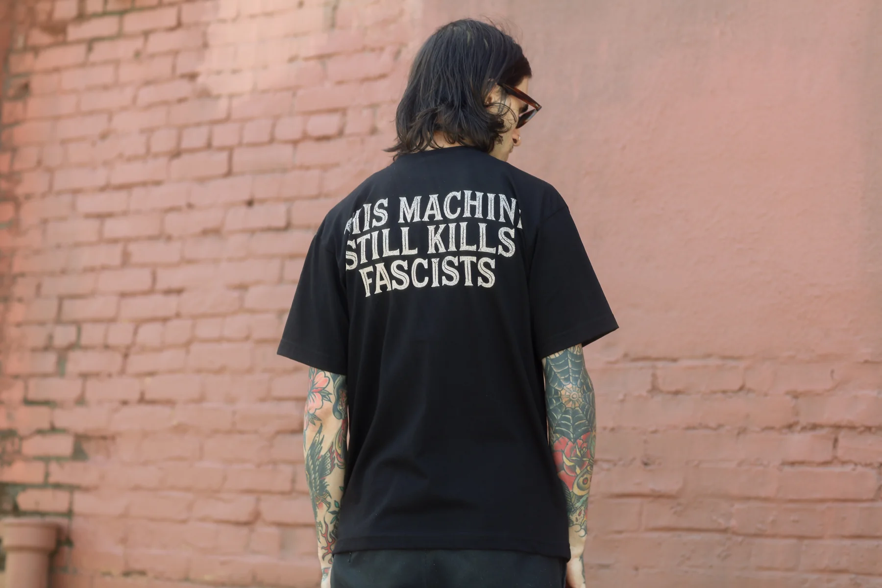 This Machine Still Kills Fascists Cover Redux 2025 T-Shirt (Black) - Image 4